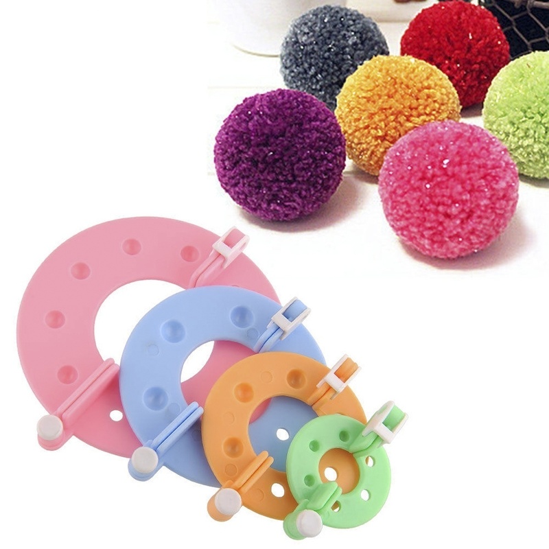 Pom Pom Maker Tool - 8 pçs 4 tamanhos fluff bola
