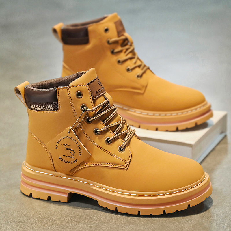 Guipure Lace Panel - Clássico masculino botas de cano alto