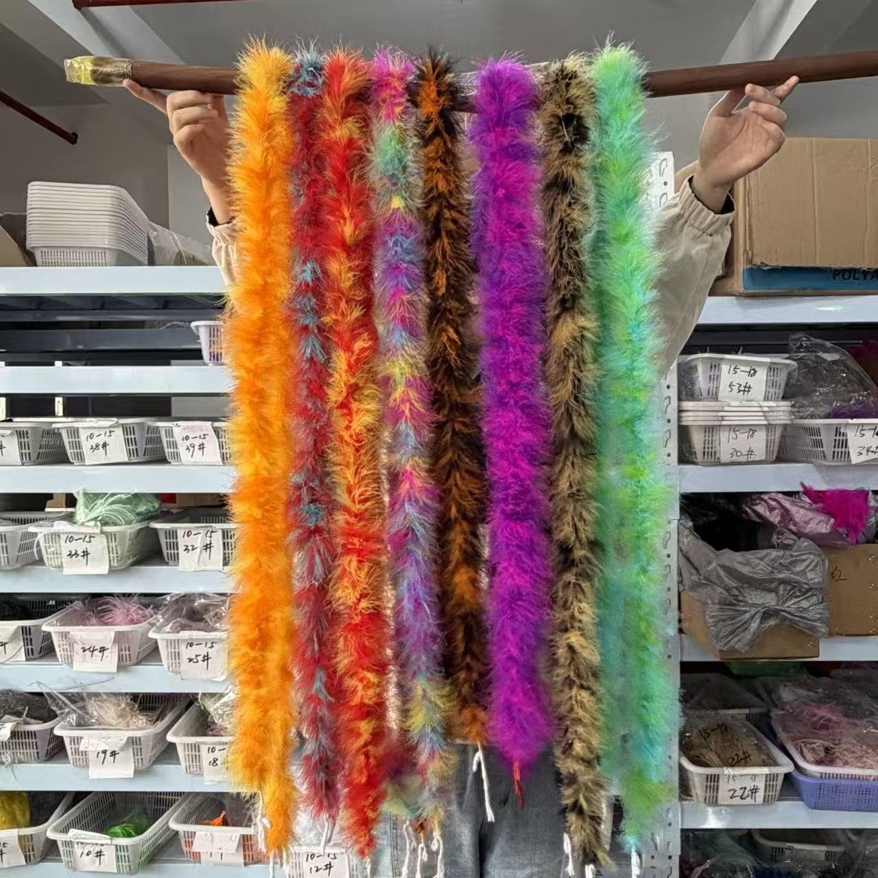 Feather Trim Marabou - Boa de Penas de Marabu Multicolorida