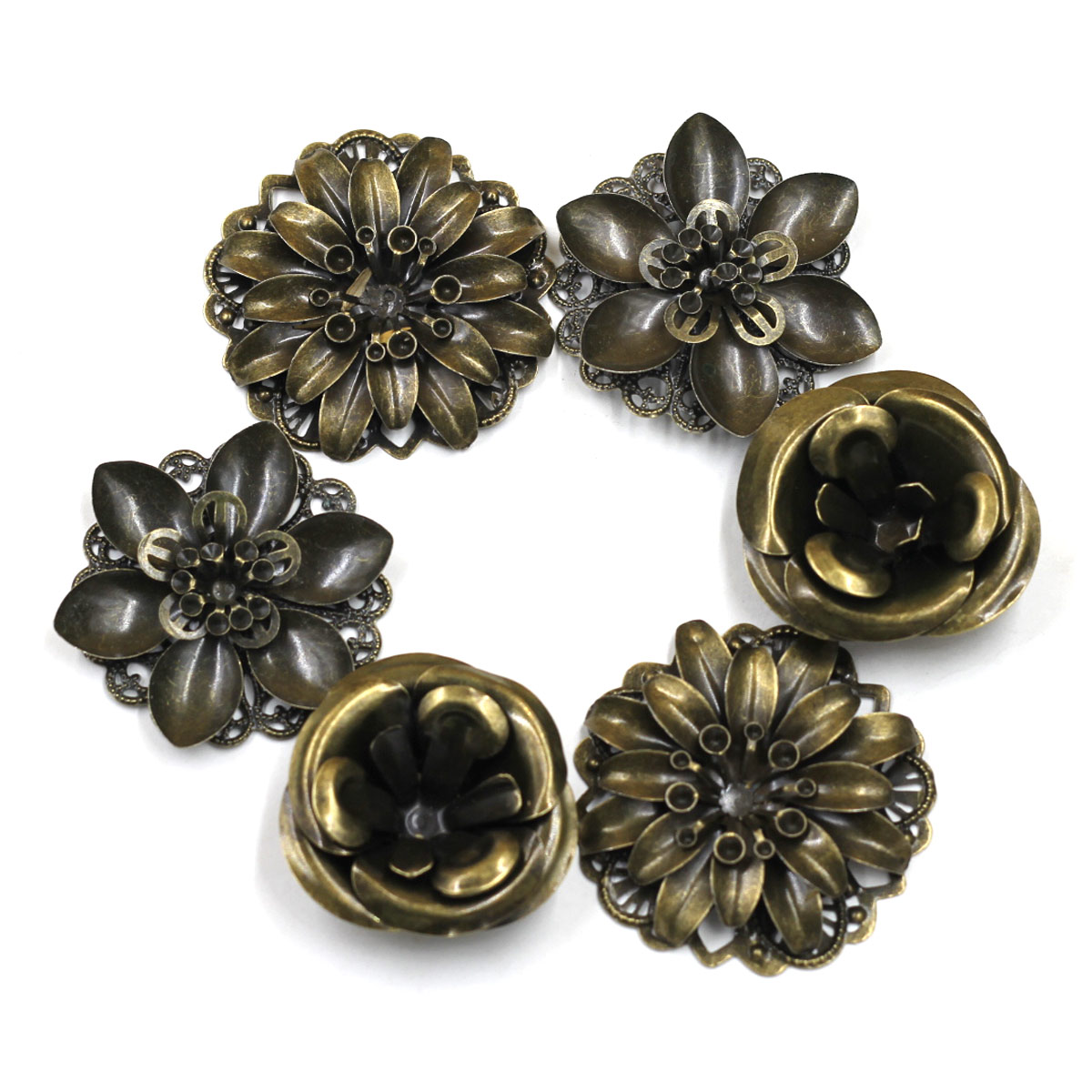 Embellish Craft - 6 pçs enfeites combinação flor padrão