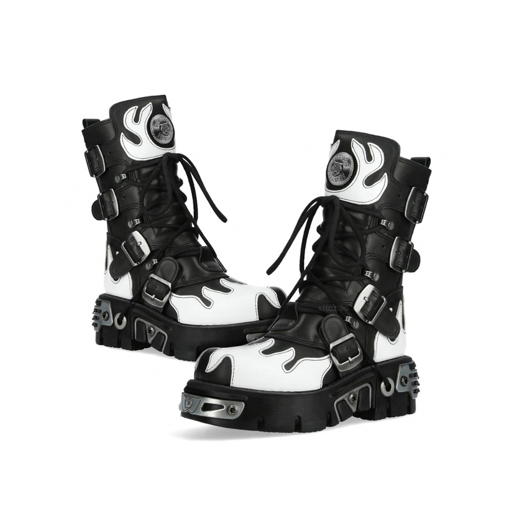 Novas Botas de Motociclista e  - Guipure Lace Panel avaliação e preço