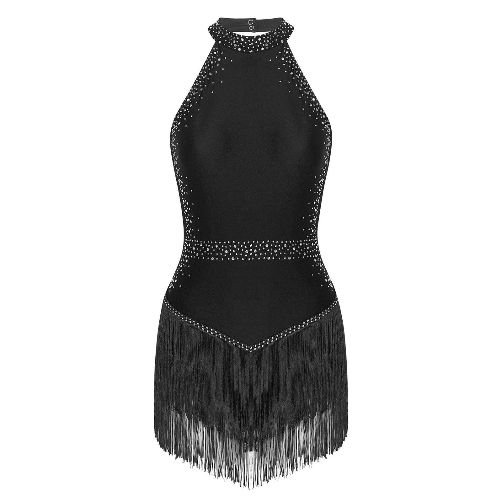 Vestido de Dança Feminino com  - Rhinestone Banding Trim avaliação e preço