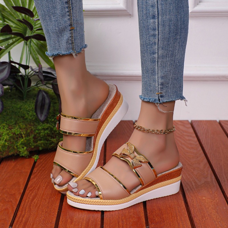 Sandálias Casuais Femininas de - Rhinestone Banding Trim avaliação e preço