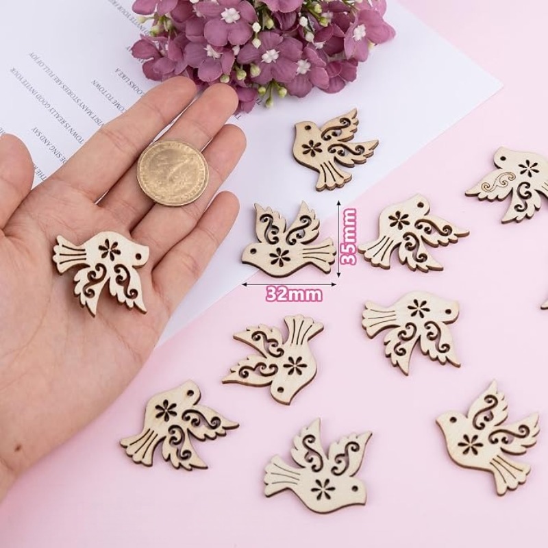 50 Peças de Recortes de Madeir - Embellish Craft avaliação e preço