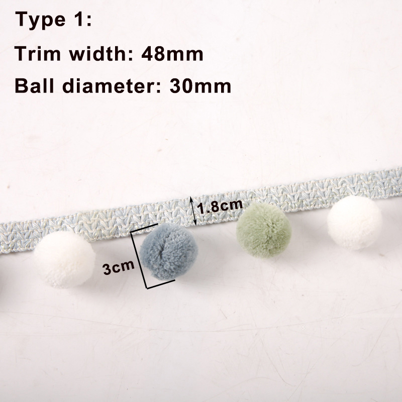 Fita de Franja Pom Pom de 30mm - Fringe Ribbon Sewing avaliação e preço
